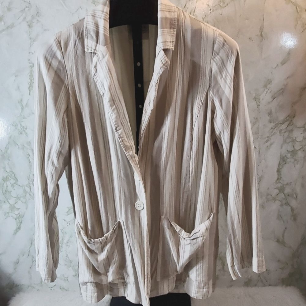TORRID Lined Linen Blazer